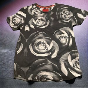 Rare DFNG Black Roses Streetwear All Over Print Shirt Clubwear Gym Unisex XL